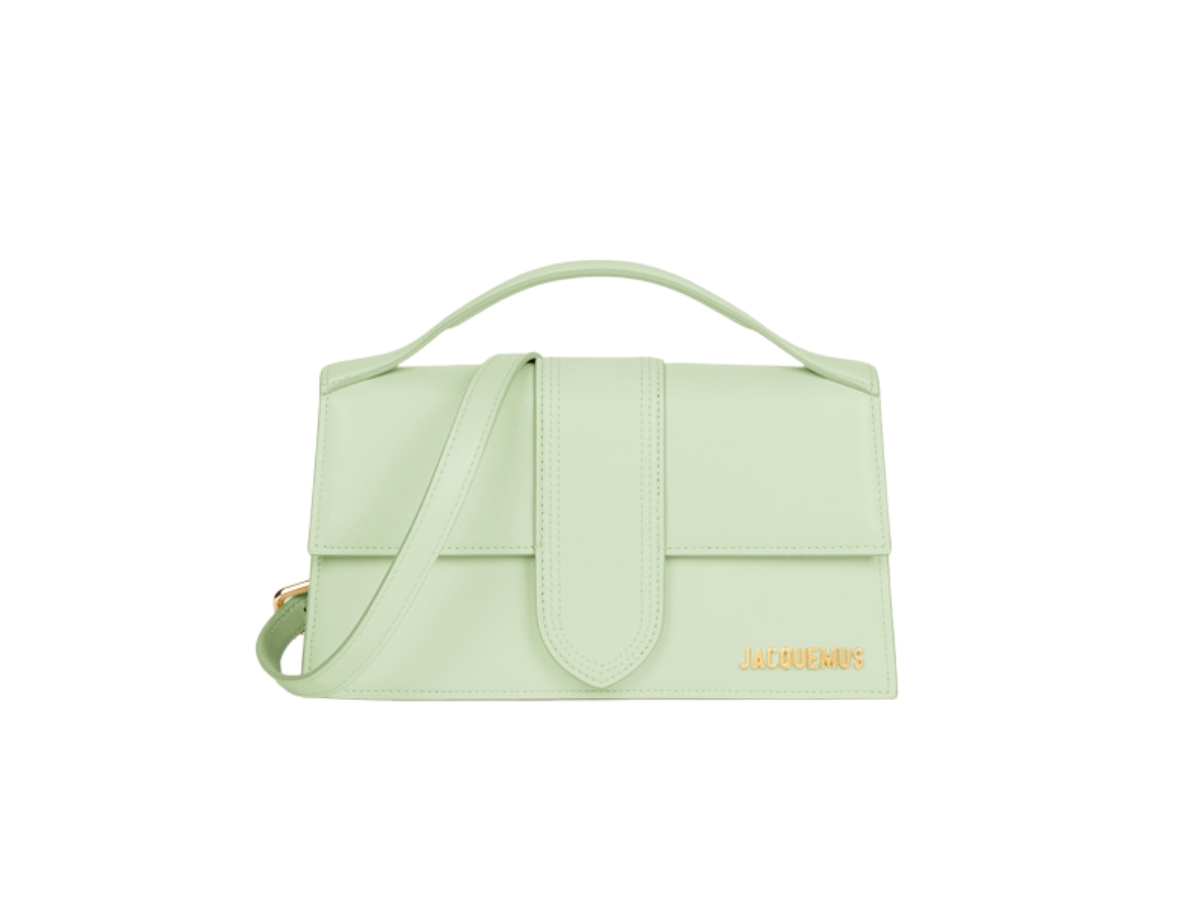 Le Grand Bambino Leather Shoulder Bag in Green - Jacquemus