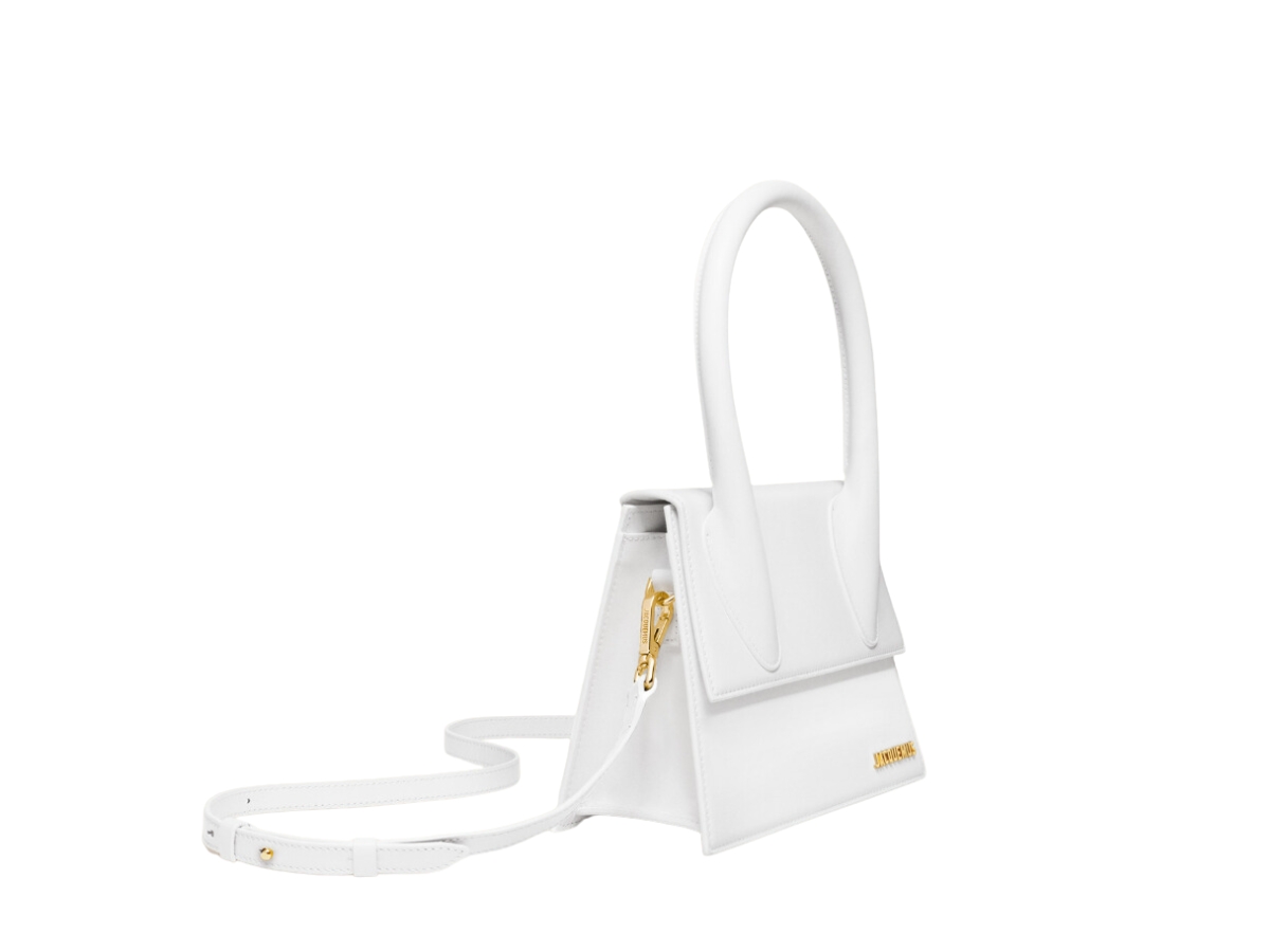 Jacquemus Le Grand Chiquito Bag White in Leather with Gold-tone