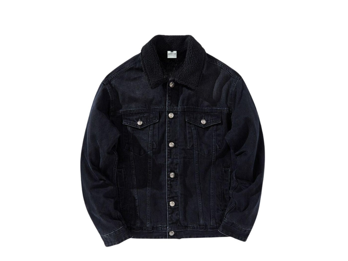 ช้อป Jeera 168 Black Cashmere Denim Jacketของแท้ที่ SASOM