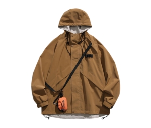 Jeera 168 Khaki WINDPROOF Hooded Jacket