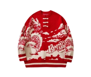 Jeera 168 Red Sky Dragon Sweater
