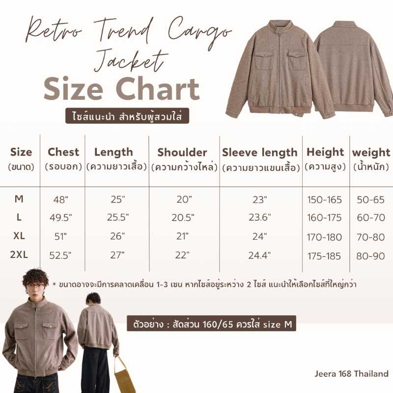 Jeera 168 Jeera168 | Retro Trend Cargo Jacket  (พรีออเดอร์) - view 6