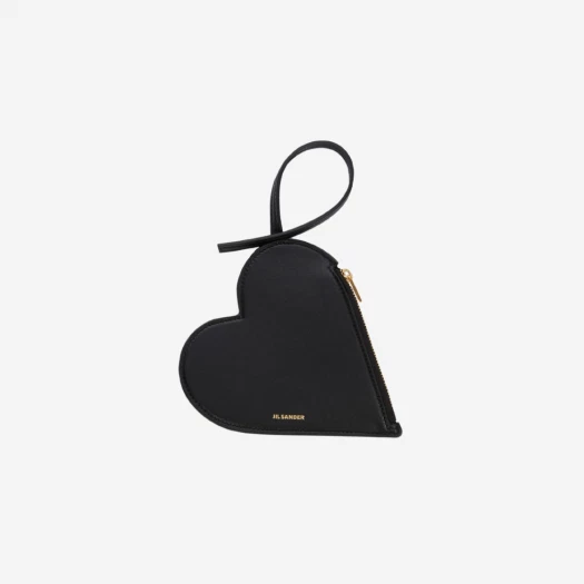 Buy Jil Sander Heart-Shaped Leather Pouch Black at Sasom – Authentic and Ready to Ship