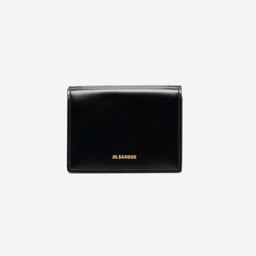 Buy Jil Sander Logo Leather Tri-Fold Wallet Black at Sasom – Authentic and Ready to Ship