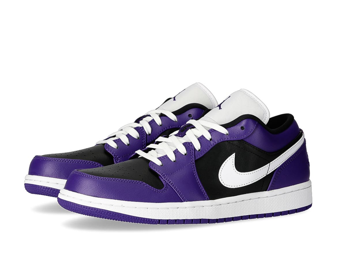 purple and black jordan 1 low