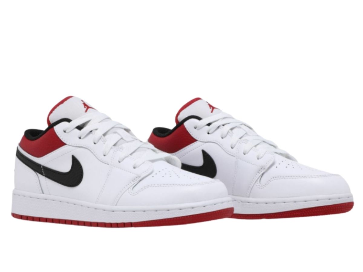 jordan 1 low white university red gs