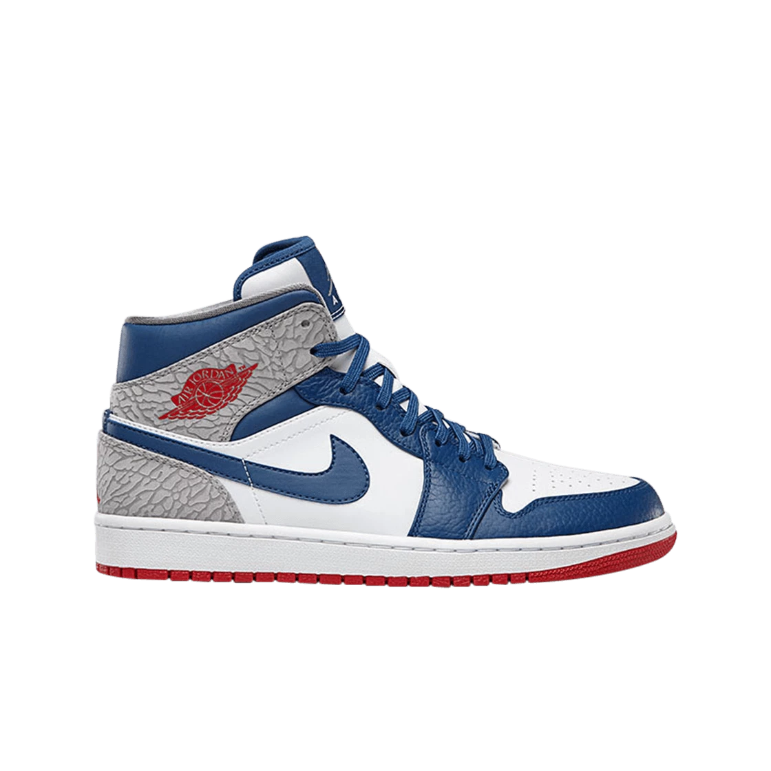 สนีกเกอร์ Jordan 1 Mid True Blue Cement Grey Sasom 1033