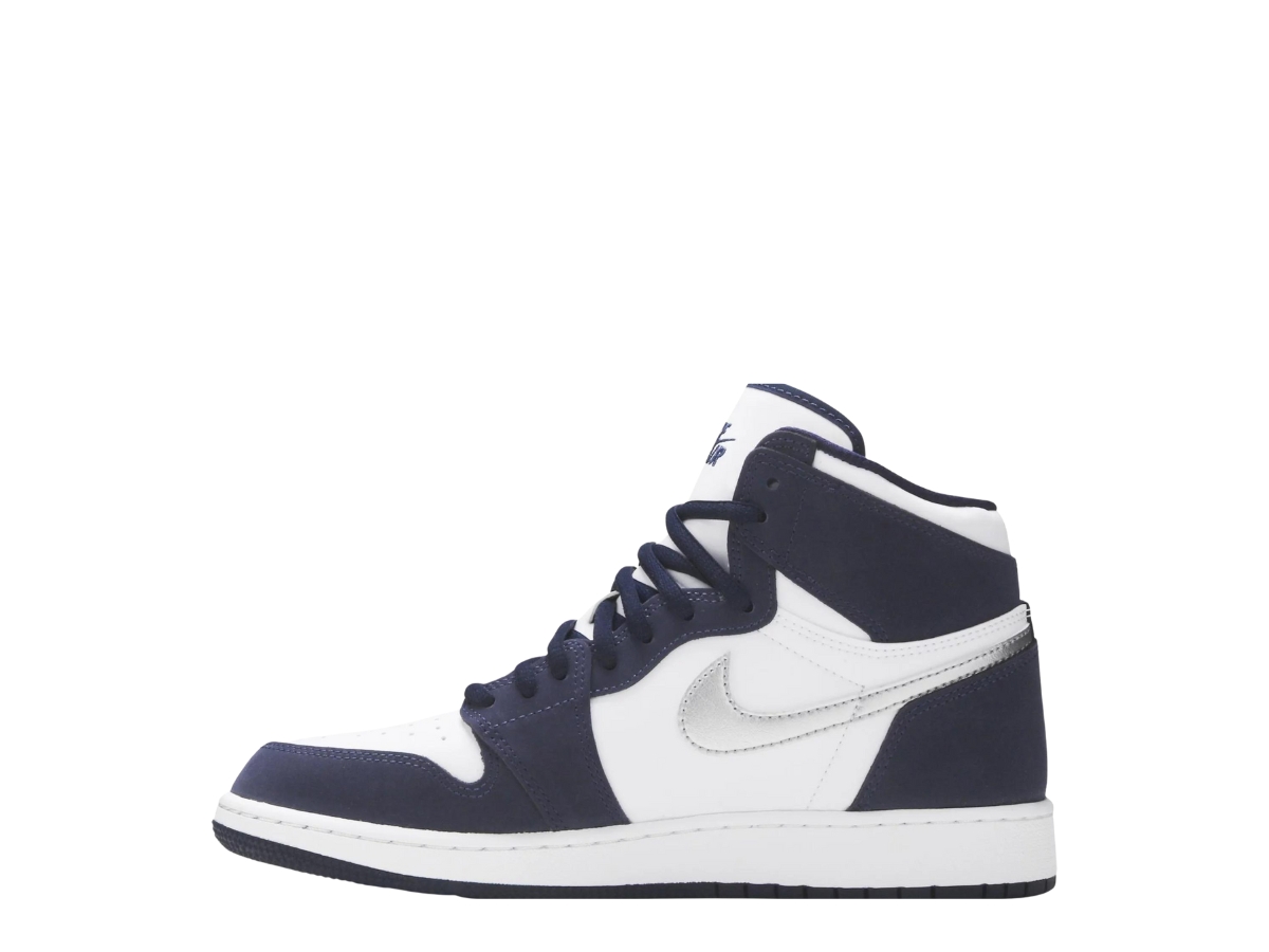 Nike air jordan 1 retro high gs hot sale navy white