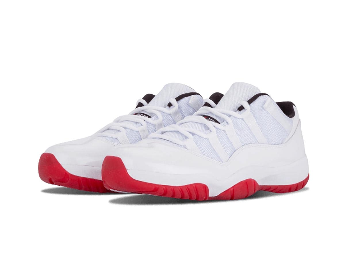 jordan 11 retro low white red