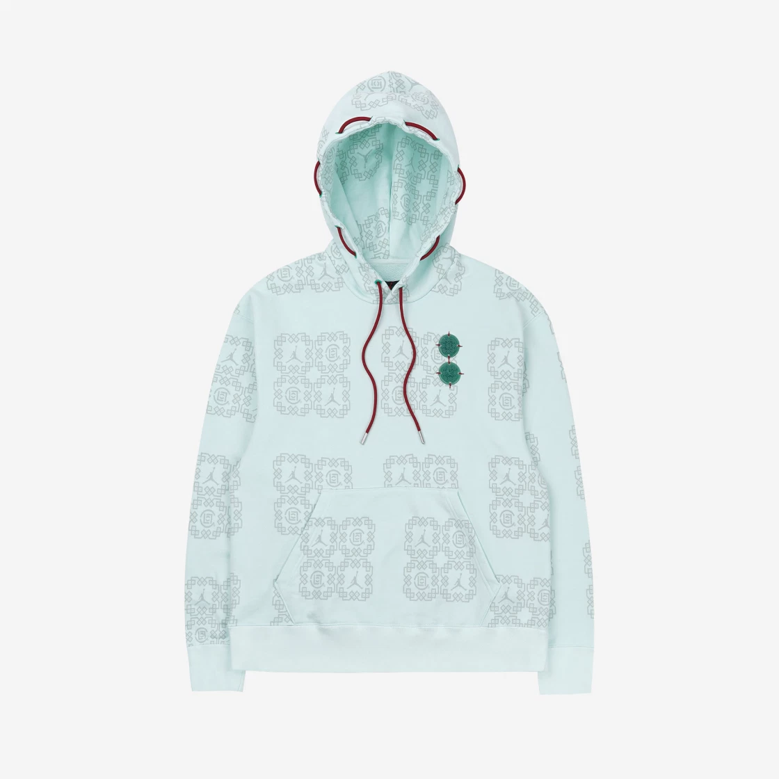 SASOM | apparel Jordan x Clot All Over Print Fleece Hoodie Barely Green ...