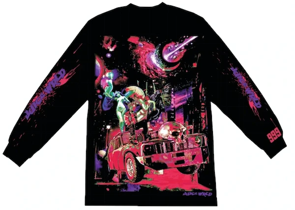 Buy Juice Wrld x Vlone Galaxy Longsleeve T-shirt Black at Sasom – Authentic and Ready to Ship