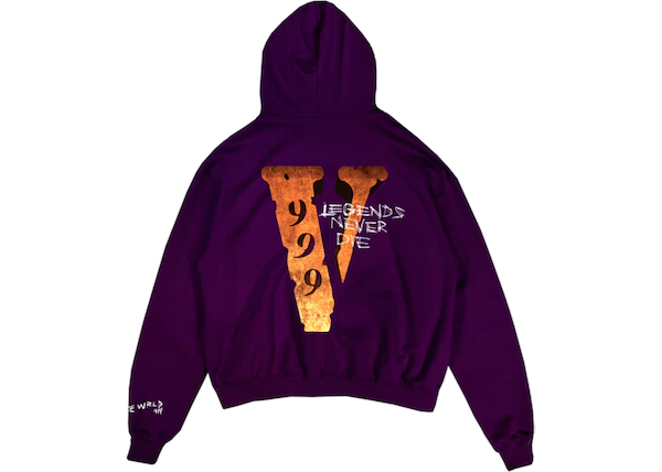 SASOM apparel Juice Wrld x Vlone Legends Never Die Hoodie Purple Check the latest price now