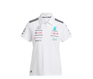 Buy adidas Mercedes - Amg Petronas Formula One Team Polo White Melange Black (Women's) at Sasom – Authentic and Ready to Ship
