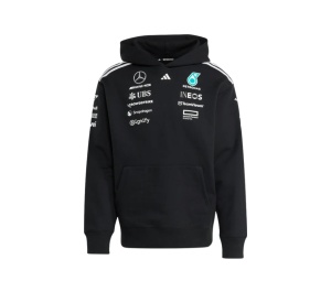 Buy adidas Mercedes-AMG F1 2025 Petronas F1 Team Hoodie Black at Sasom – Authentic and Ready to Ship