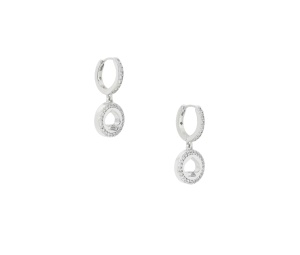 Buy Katespade Spot The Spade Pave Huggies Silver at Sasom – Authentic and Ready to Ship