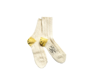 Buy Kapital MA-1 Rainbowy Happy Heel Socks White at Sasom – Authentic and Ready to Ship