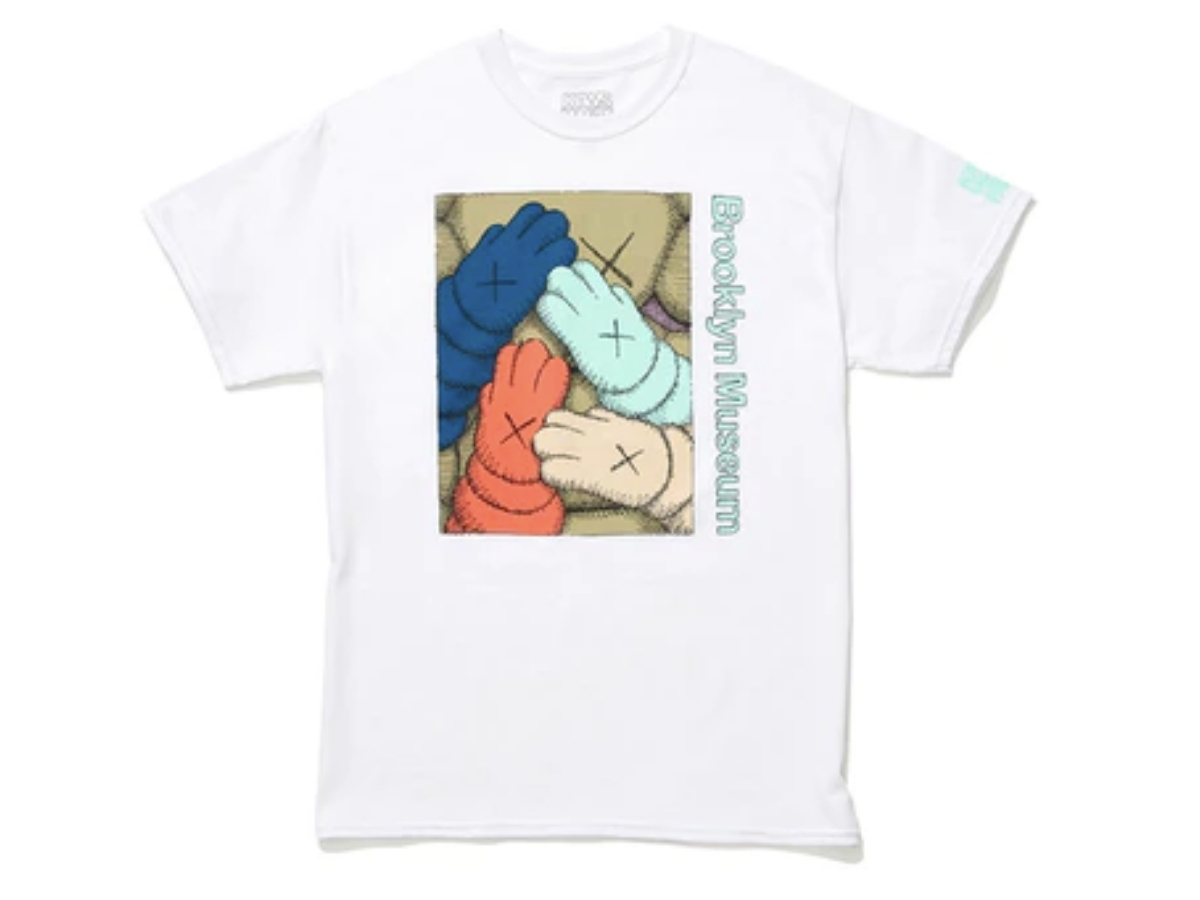 カウズ ブルックリン美術館 KAWS Brooklyn Museum URGE T-shirt KAWS Brooklyn Museum URGE T-shirt White/Cyan Men's - FW21 - US