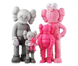 Buy KAWS Family Vinyl Figures Grey/Pink at Sasom – Authentic and Ready to Ship