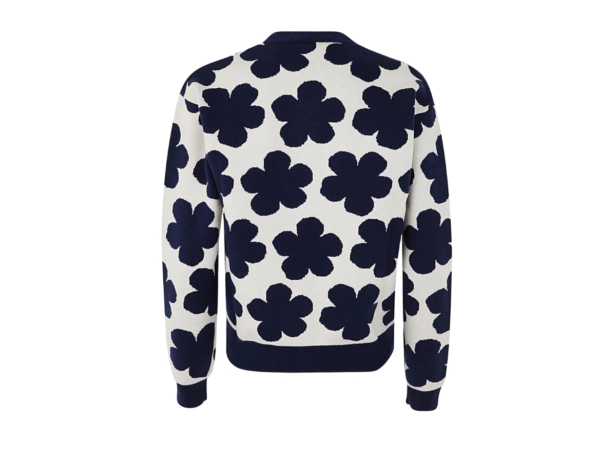 Kenzo Boke Flower Cardigan Ecru Navy