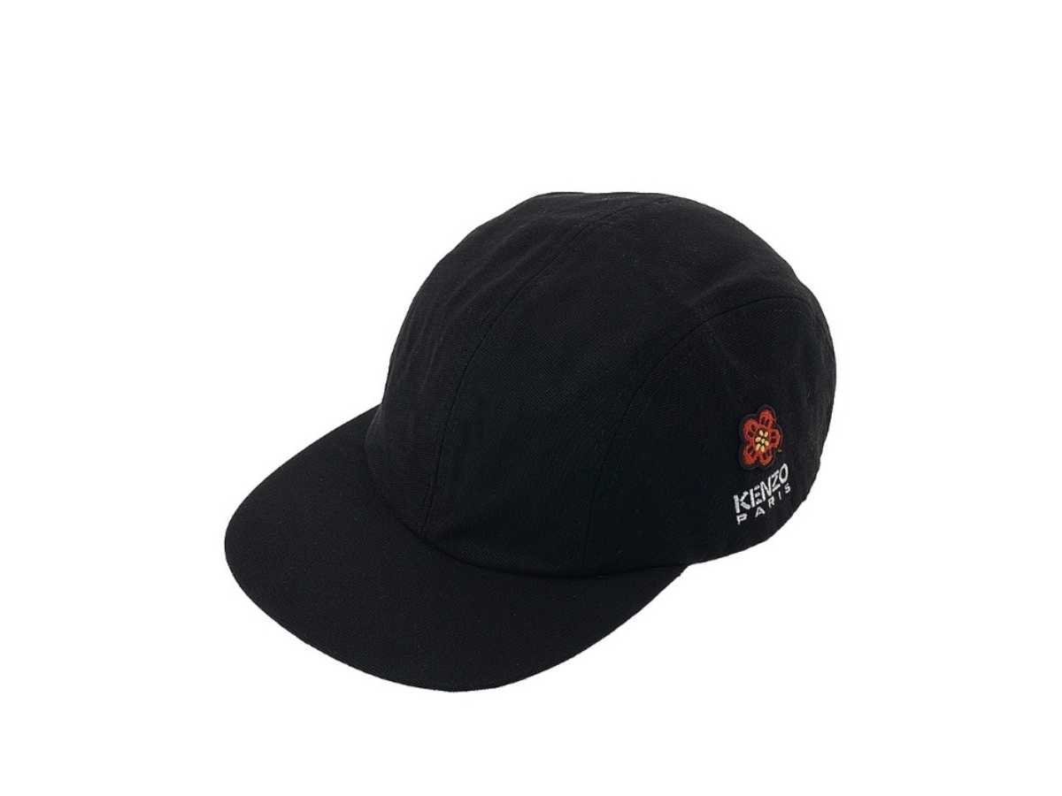 Kenzo Boke Flower Cotton Baseball Hat Black