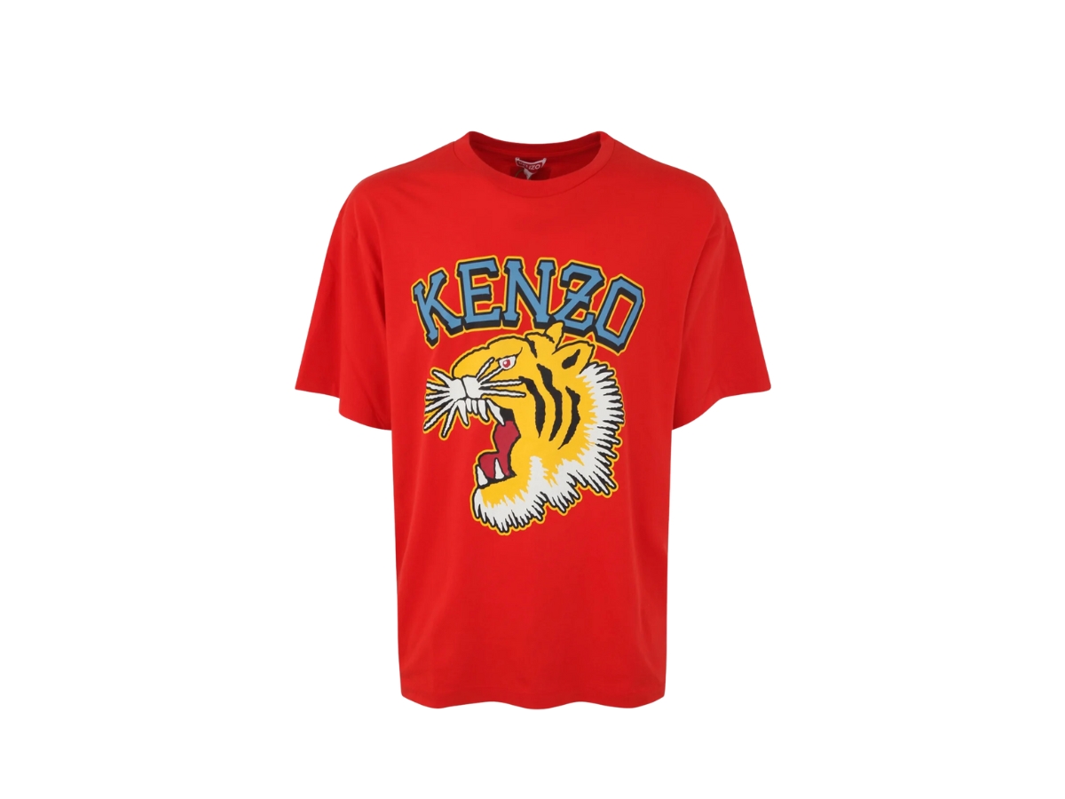 Kenzo  Varsity Jungle Tiger Oversized T-Shirt Red