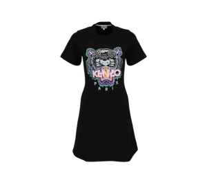 Buy Kenzo Dress Tiger Flare Summer Black at Sasom – Authentic and Ready to Ship