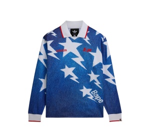 Buy adidas Originals X BAPE Star Longsleeve Jersey Blue at Sasom – Authentic and Ready to Ship