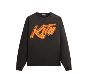 Buy Kith Street Fighter Flame Vintage Long Sleeve Tee Black at Sasom – Authentic and Ready to Ship