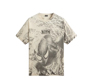 Buy Kith Spiderman All-Over Printed Vintage Tee Black at Sasom – Authentic and Ready to Ship