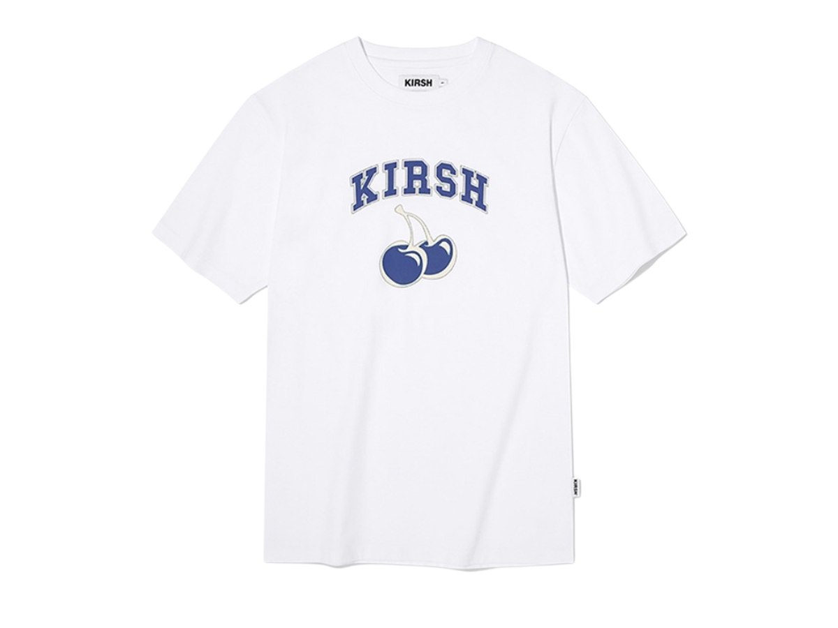 ☆KIRSH☆ arch cherry logo t-shirt white ช้อป KIRSH Arch Cherry Logo T-Shirt Whiteของแท้ที่ SASOM
