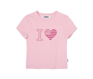 ☆KIRSH☆ I Love Kirsch Crop T-Shirt Light Pink Buy KIRSH I Love Kirsh T-Shirt Light Pink | SASOM