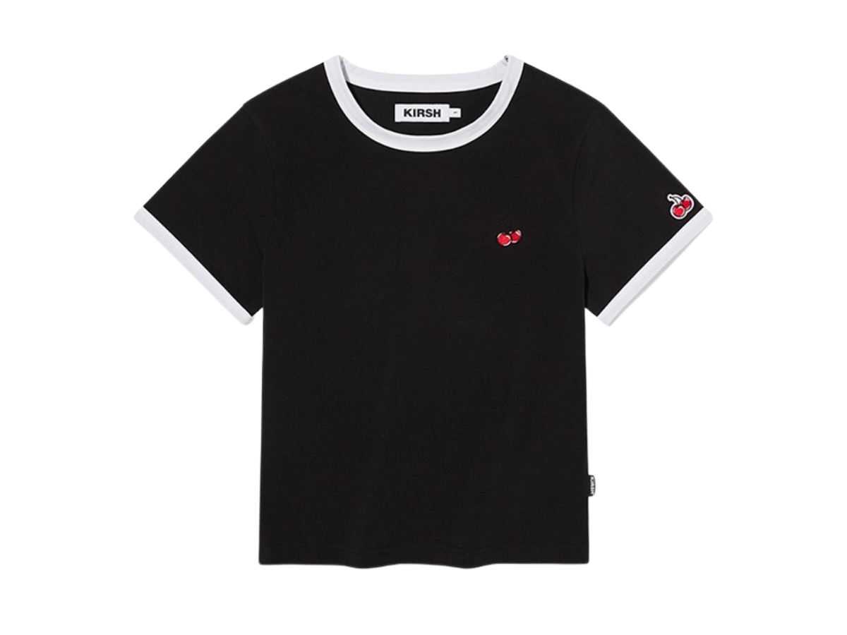 ☆KIRSH☆ Small Cherry Ringer T-Shirt Black MUSINSA | KIRSH Small Cherry Ringer T-shirt [Black]