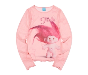 ☆KIRSH☆ Trolls Color Block Slim Fit T-Shirt Light Pink KIRSH Trolls Color Block Slim Fit T-Shirt Light Pink