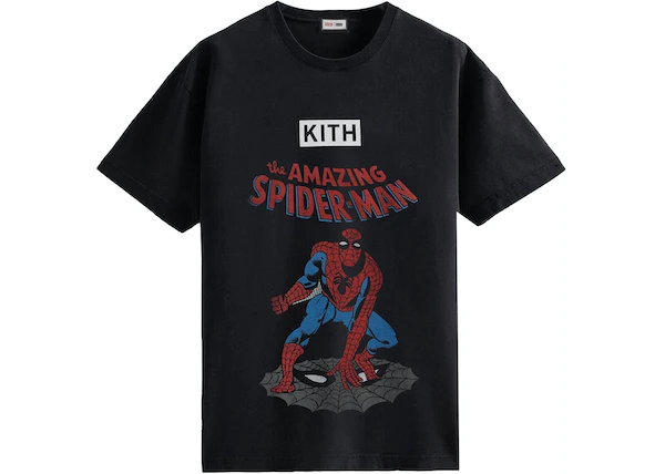 Buy Kith Marvel Spider-Man Allies Vintage Tee Black at Sasom – Authentic and Ready to Ship