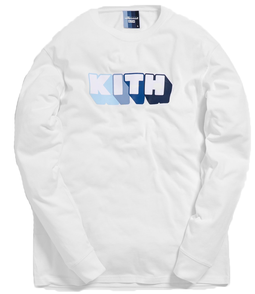 ช้อป Kith x Bearbrick Logo L/S Tee Whiteของแท้ที่ SASOM