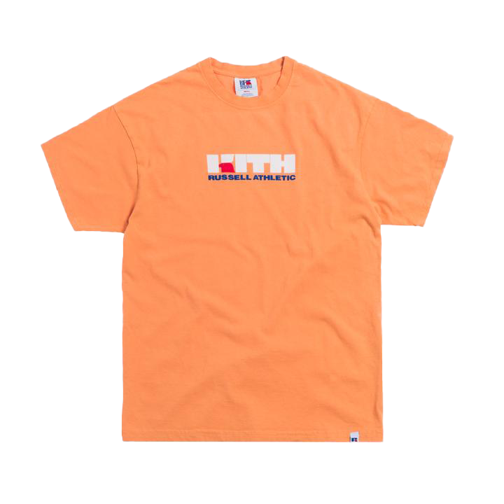 Kith x Russell Athletic Varsity Logo Tee Muskmelon