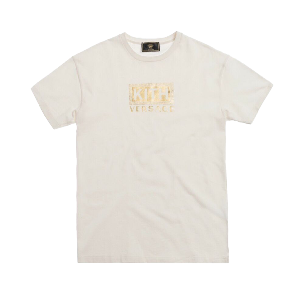 ช้อป Kith x Versace Greek Key Tee Off-Whiteของแท้ที่ SASOM