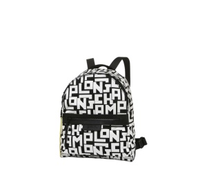 Buy Longchamp Polyamide Fabric Backpack Black White at Sasom – Authentic and Ready to Ship