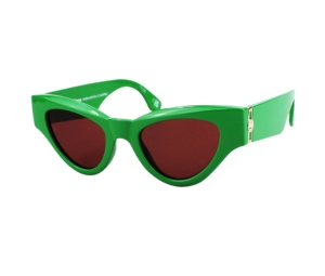 Le Specs Le Sustain Fanplastico 2229562 In Green Acetate-Gold Logo Frame With Grey Lenses