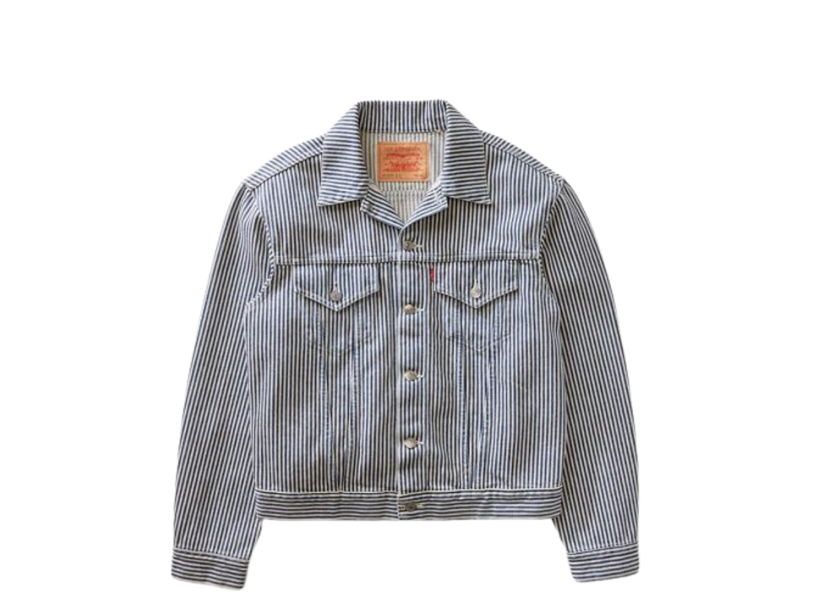 Levis X Nigo 557XX Hickory Stripe Trucker Jacket Indigo | Sasom