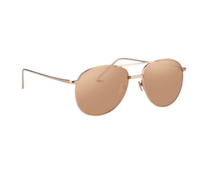 Buy Linda Farrow 482 C3 Aviator Sunglasses In Rose Gold Titanium Frame With Rose Gold Lenses at Sasom – Authentic and Ready to Ship