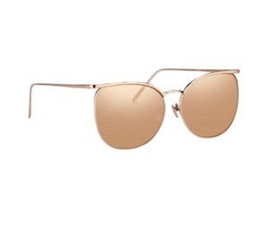 Buy Linda Farrow 509 C3 Browline Sunglasses In Rose Gold Titanium Frame With Rose Gold Lenses at Sasom – Authentic and Ready to Ship
