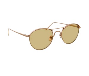 Buy Linda Farrow 623 C7 Oval Sunglasses In Rose Gold Titanium Frame With Nylon Peach Lenses at Sasom – Authentic and Ready to Ship