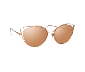 Buy Linda Farrow Fontaine C3 Cat Eye Sunglasses In Rose Gold Titanium Frame With Rose Gold Lenses at Sasom – Authentic and Ready to Ship