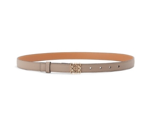 Loewe Anagram Belt In Soft Grained Calfskin Leather With Palladium Anagram Buckle Sand-Gold