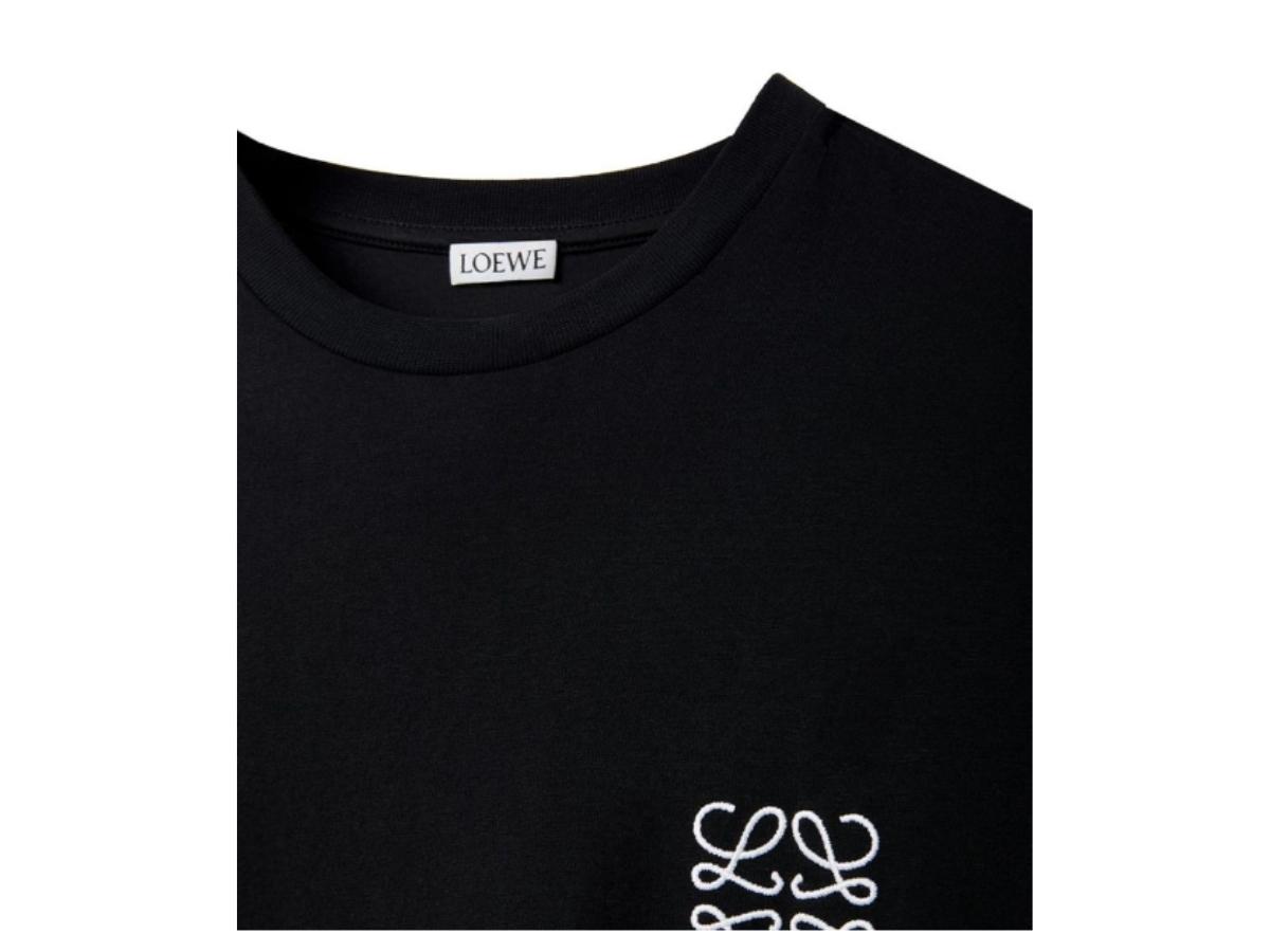 Loewe Anagram Cotton T-Shirt Black Shop Authentic at SASOM