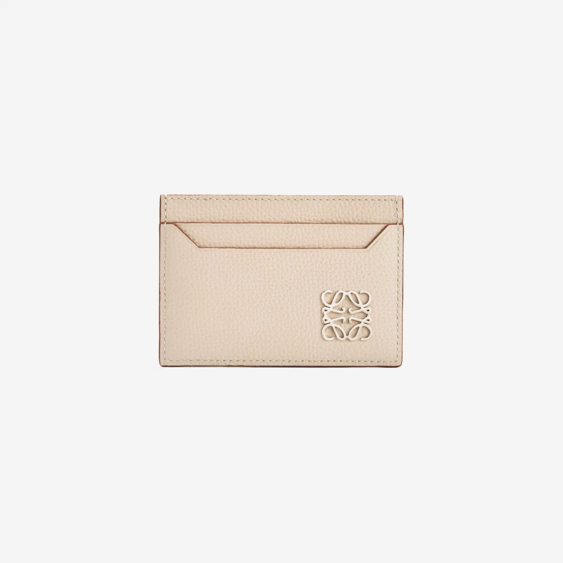 Loewe Anagram Plain Card Holder in Pebble Grain Calfskin
