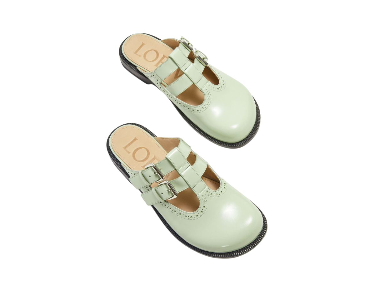 【LOEWE】CAMPO MARY JANE MULE◆L815379X83 Campo Mary Jane mule in calfskin Red - LOEWE