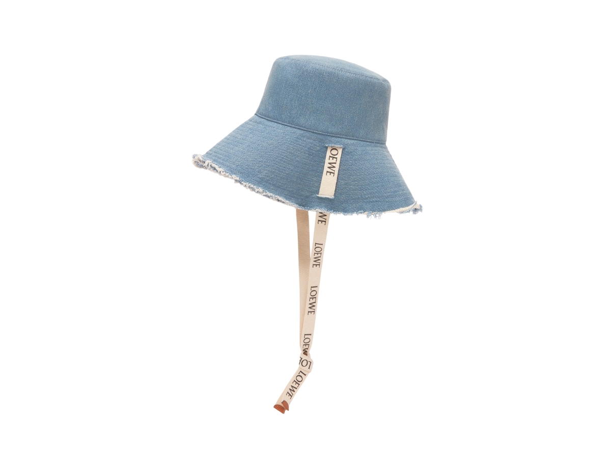 Loewe Frayed fisherman hat in denim and calfskin - size 57 Loewe X PAULA main image 2