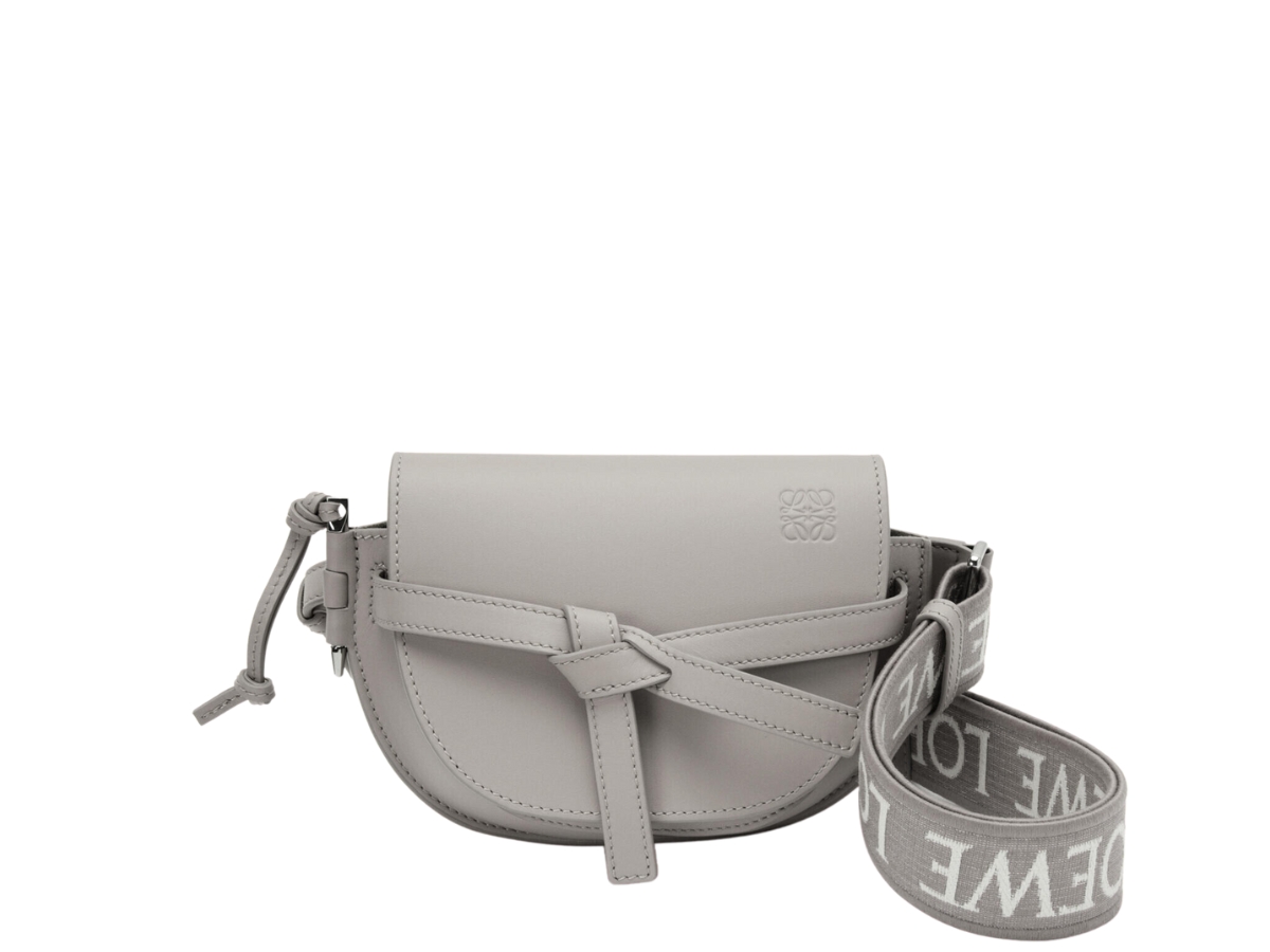 Loewe Mini Gate Dual Bag In Soft Calfskin And Jacquard With